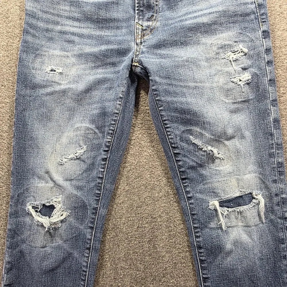 American Eagle Jeans Mens 29x32 Blue Airflex Temp Tech Athletic Skinny Ripped